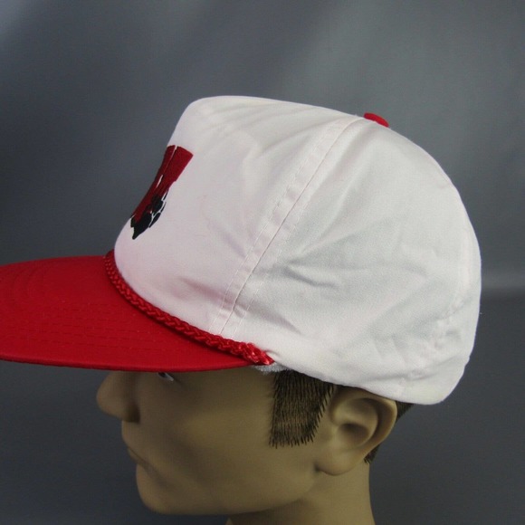 Vintage Wisconsin Badgers Strapback Hat Otto Adjustable Cap Paw Print Logo - Picture 3 of 9